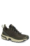 Salomon Military Green Acs Pro Leather Sneaker In Peat/deep Lichen Green