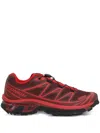 Salomon Xt-6 Rubber-trimmed Mesh Sneakers In Red