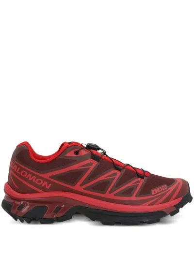 Salomon Xt-6 Rubber-trimmed Mesh Sneakers In Red