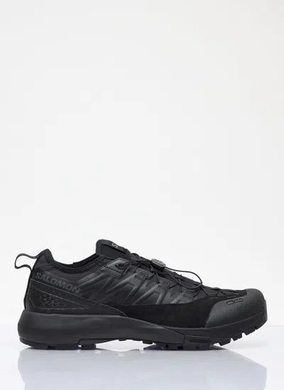 Salomon Alpinway Advanced Rubber And Suede-trimmed Ripstop Sneakers In Black