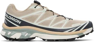 SALOMON BEIGE XT-6 SNEAKERS