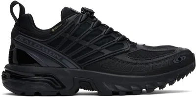 Salomon Black Acs Pro Gore-tex Trainers In Black/black/asphalt