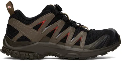 Salomon Black & Brown Xa Pro 3d La Yaute Sneakers In Black/wren/falcon