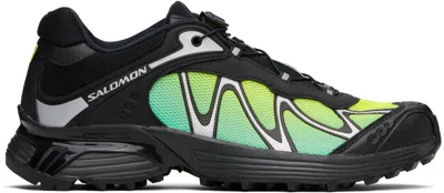 SALOMON BLACK & GREEN XT-WHISPER SNEAKERS