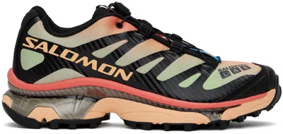 Salomon Black & Pink Xt-4 Og Aurora Borealis Sneakers