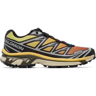Salomon Black & Yellow Xt-6 Sneakers In Multi