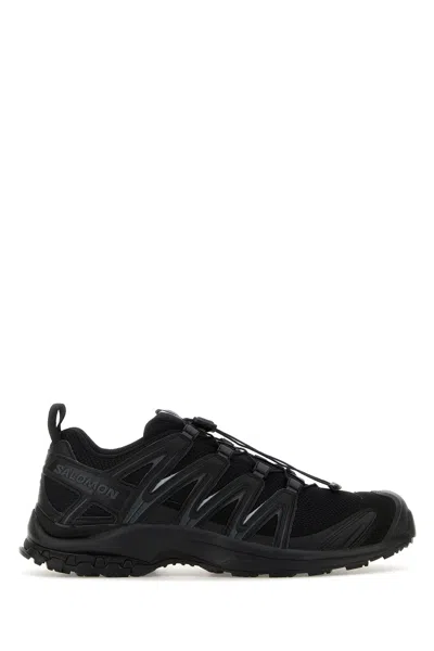 Salomon Black Mesh And Synthetic Leather Xa Pro 3d Sneakers In White