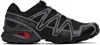 Salomon Speedcross 3 Gtx Rubber-trimmed Gore-tex Mesh Sneakers In Black / Asphalt / Fl