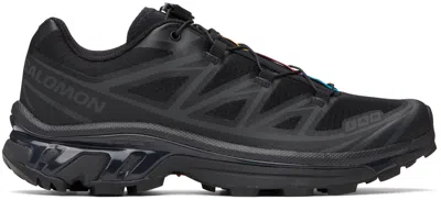 Salomon Chunky Sole Lace-up Sneakers With Mesh Panels In Black