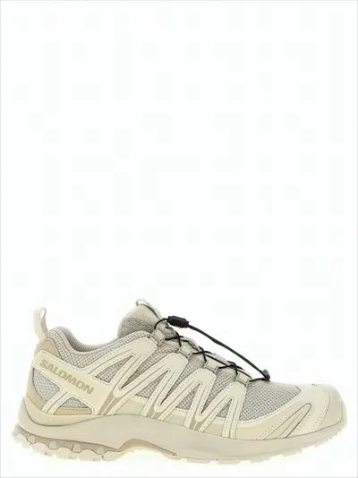 Salomon Breathable Mesh Sneakers With Quick-lace System In White