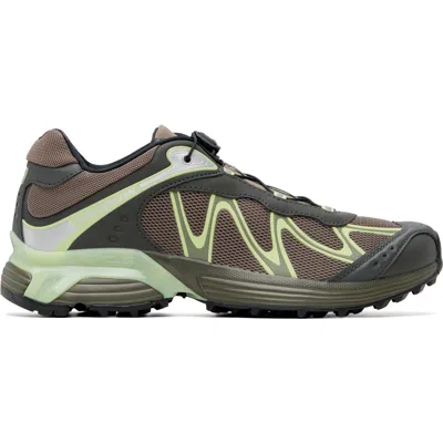 Salomon Brown & Green Xt-whisper Sneakers In Multi