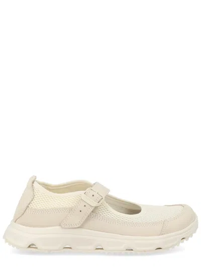 Salomon Buckle Strap Mesh Mary Jane Sneaker In Ivory