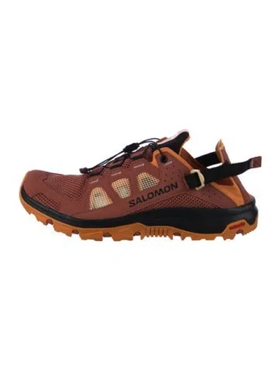 Pre-owned Salomon Colorblock Pattern Sneakers In Brown