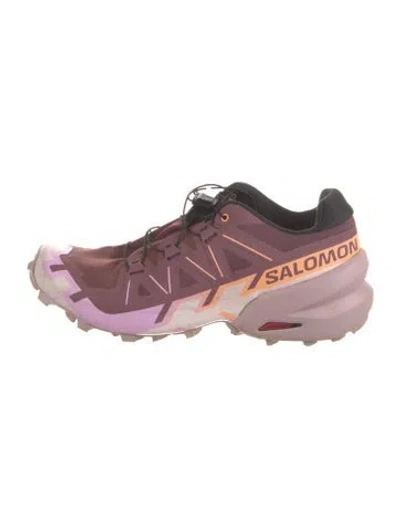 Pre-owned Salomon Colorblock Pattern Sneakers In Pink