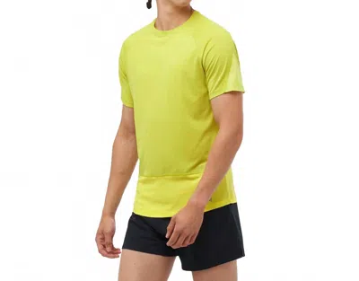 Salomon Cross Run Short Sleeeve Tee In Citronelle/sulphur Spring In Multi