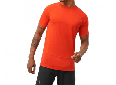 Salomon Cross Run Short Sleeve Tee In Fiery Red