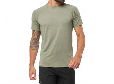 Salomon Cross Run Short Sleeve Tee In Grape Leaf/heather In Multi