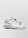 Salomon Mesh Panels Round Toe Rubber Sole Sneakers In White