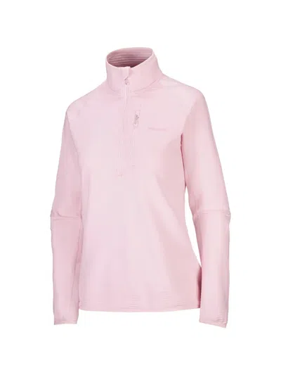 Salomon Essential Lightwarm Half-zip Midlayer In Pink