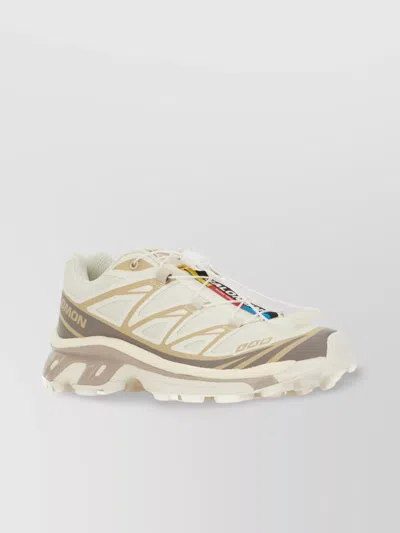 Salomon Fabric Xt-6 Sneakers Mesh Panels In Neutral