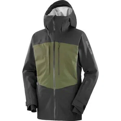 Pre-owned Salomon Force 3l Jacket 2024 In Deep Black/olive Night