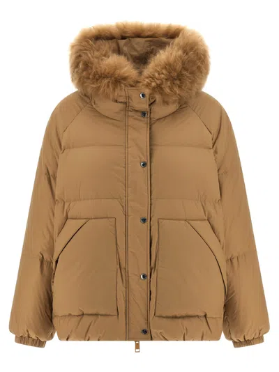 SALOMON FUR INSERT DOWN JACKET