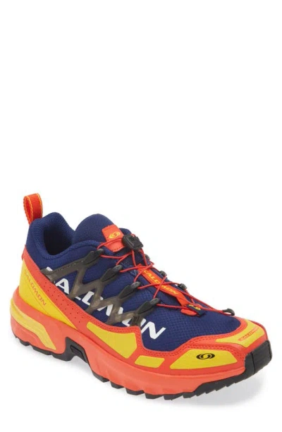 Salomon Gender Inclusive Acs+ Heritage Pack Sneaker In Cherry Tomato/blue/lemon