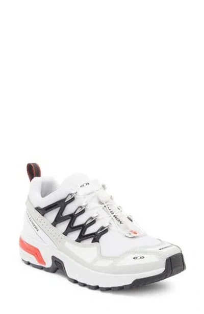Salomon Gender Inclusive Acs+ Sneaker In Lunar Rock/white/poppy Red