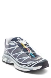 Salomon Xt-6 Grisaille Grey Mesh Sneakers In Multi