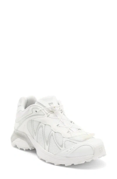Salomon Xt-whisper White Sneakers With Printed Logo On The Side And Drawstring Closure In Fabric Unisex