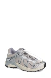 Salomon Xt-whisper Grey Sneakers With Printed Logo On The Side And Drawstring Closure In Fabric Unisex In Silver