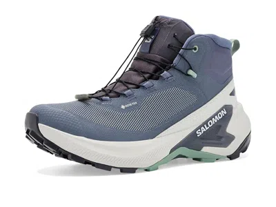 Salomon Genesis Mid Gore Tex Women's Running Shoes Grisaille/green Milieu/nine Iron: 6.5 B - Medium, Synthet In Blue