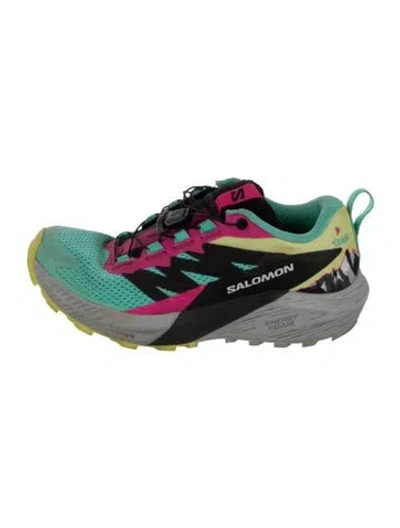 Pre-owned Salomon Graphic Print Athletic Sneakers In Green