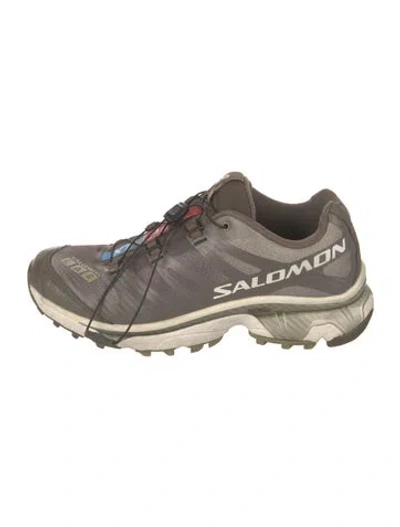 Pre-owned Salomon Graphic Print Sneakers In Brown