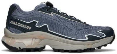 Salomon Gray & Navy Xt-slate Sneakers In Grisaille/carbon/gho