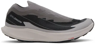 Salomon Gray Pulsar Reflective Advanced Sneakers In Plum Kitten/ashes O