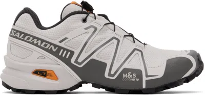 SALOMON GRAY SPEEDCROSS 3 GORE-TEX SNEAKERS