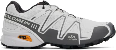 Salomon Gray Speedcross 3 Gore-tex Sneakers In Lunar Rock/castleroc