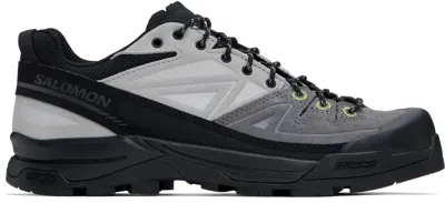 SALOMON GRAY X-ALP LEATHER SNEAKERS