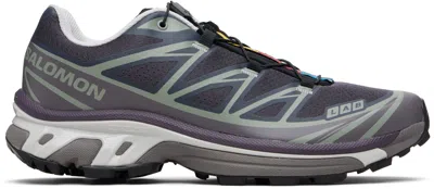 Salomon Gray Xt-6 Sneakers In Black