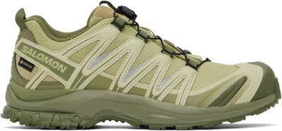 Salomon Green Xa Pro 3d Gore-tex Sneakers In Gray Green/alfalfa/d
