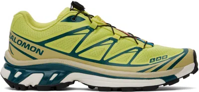 Salomon Green Xt-6 Sneakers In Sunny Lime/southern
