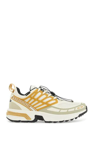 Salomon Acs Pro Gtx Rubber-trimmed Gore-tex® And Faux Leather Sneakers In Beige