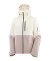 Salomon Hooded Colour-block Jacket In Neutral