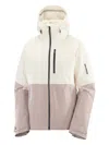 Salomon Hooded Colour-block Jacket In Neutral
