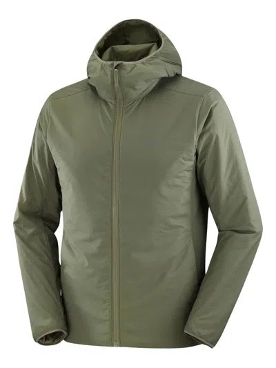 Salomon Hooded Zip-up Jacket In Green