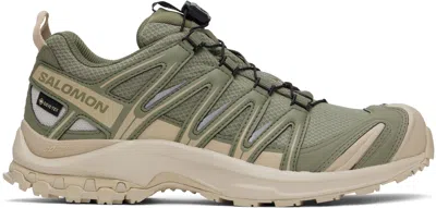 Salomon Khaki Xa Pro 3d Gore-tex Sneakers In Green