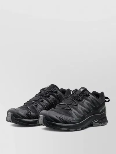 Salomon Lace Up Mesh Shoes Rubber Sole In Black