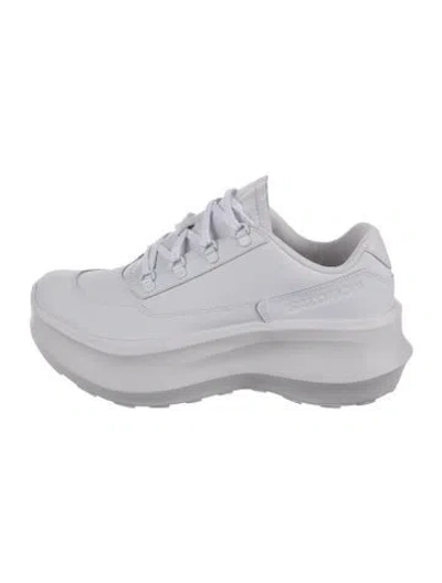 Pre-owned Salomon Leather Chunky Sneakers In White