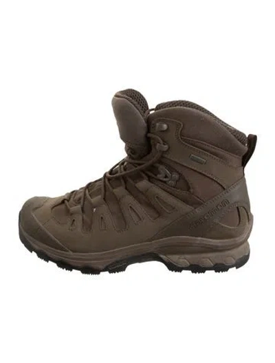 Pre-owned Salomon Leather Hiking Boots In Brown